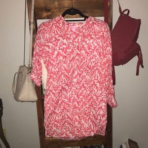 Lily Pulitzer Natalie Shirtdress Coverup in Coral